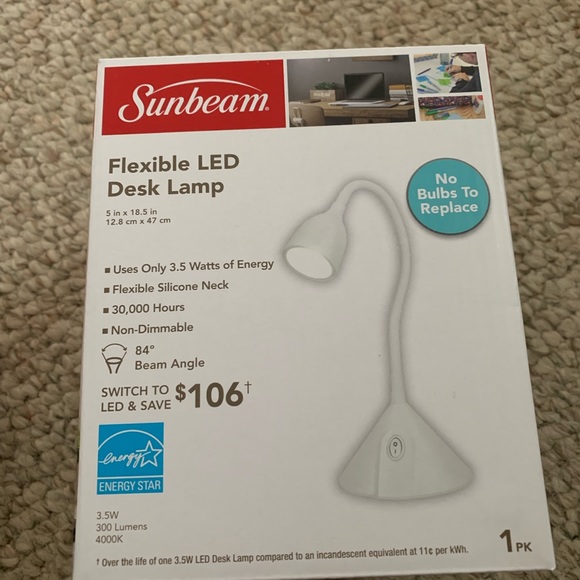 Sunbeam Office Nib Sunbeam Led Flexible Desk Lamp White Poshmark